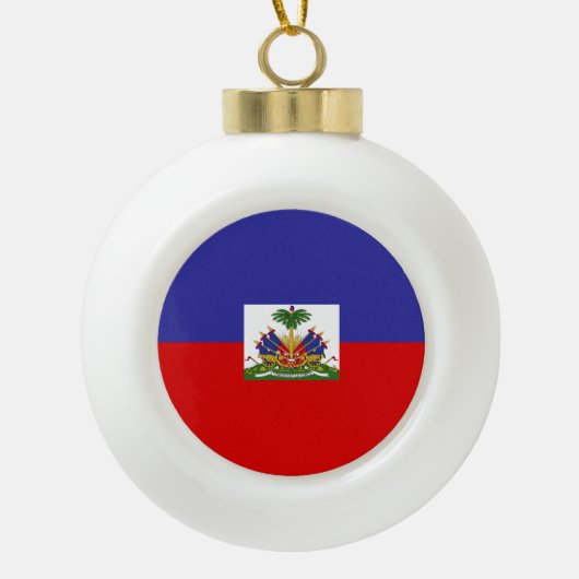 Haïtiaanse vlag keramische bal ornament (Voorkant)