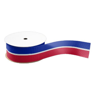 Haïtiaanse vlag kleuren lint, Haïti / sport Grosgrain Lint