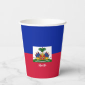 Haïtiaanse vlag, kopjes & Haïtiaanse partij/sport Papieren Bekers (Achterkant)
