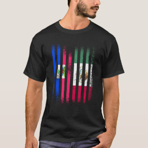 Haïtiaanse Vlag Mexico Geteelde Landenvlaggen Stre T-shirt
