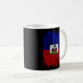 Haïtiaanse vlag Nou La Distress Zoe Pound Haïti Koffiemok (Voorkant rechts)