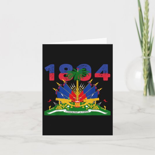 Haïtiaanse vlag Pride 1804 Onafhankelijkheidsdag H Kaart (Voorkant)