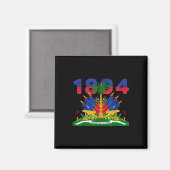 Haïtiaanse vlag Pride 1804 Onafhankelijkheidsdag H Magneet (Voorkant / Achterkant)