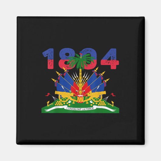 Haïtiaanse vlag Pride 1804 Onafhankelijkheidsdag H Magneet (Voorkant)