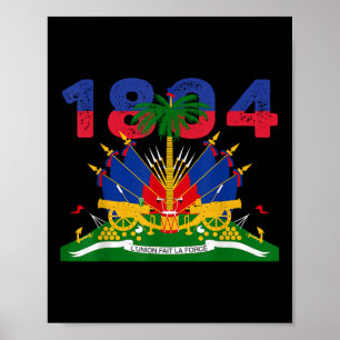 Haïtiaanse vlag Pride 1804 Onafhankelijkheidsdag H Poster