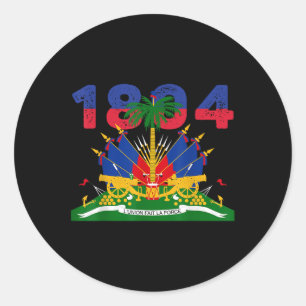 Haïtiaanse vlag Pride 1804 Onafhankelijkheidsdag H Ronde Sticker