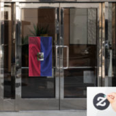 Haïtiaanse vlag raamsticker (Kantoordeur)