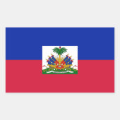 Haïtiaanse vlag rechthoekige sticker (Voorkant)