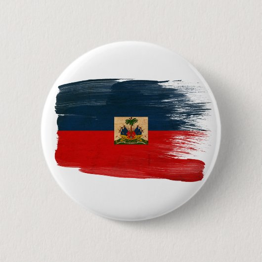 Haïtiaanse vlag ronde button 5,7 cm (Voorkant)