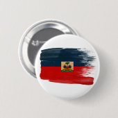 Haïtiaanse vlag ronde button 5,7 cm (Voorkant /achterkant)