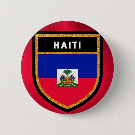 Haïtiaanse vlag ronde button 5,7 cm (Voorkant)