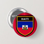 Haïtiaanse vlag ronde button 5,7 cm (Voorkant /achterkant)