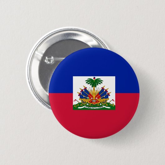 Haïtiaanse vlag ronde button 5,7 cm (Voorkant /achterkant)