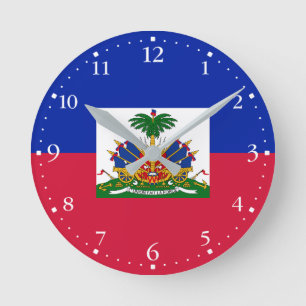 Haïtiaanse vlag ronde klok
