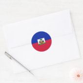 Haïtiaanse vlag ronde sticker (Envelop)