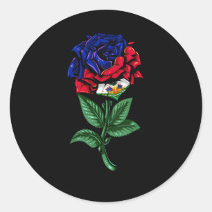 Haïtiaanse vlag ronde sticker