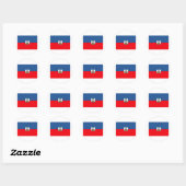 Haïtiaanse vlag ronde sticker (Vel)