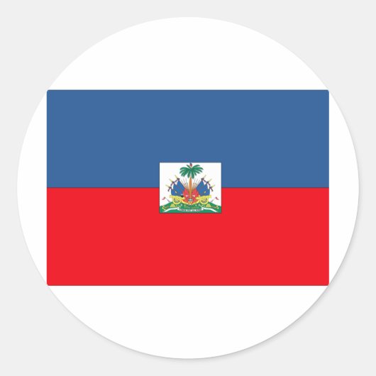 Haïtiaanse vlag ronde sticker (Voorkant)