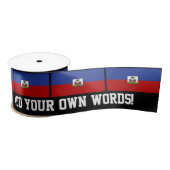 Haïtiaanse vlag satijnen lint (Spoel)