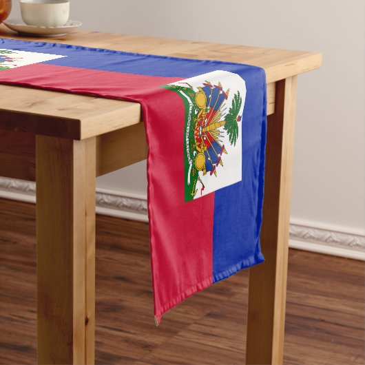Haïtiaanse vlag & sportliefdeshuis decor Haïti Korte Tafelloper (Voorbeeld)