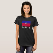 Haïtiaanse vlag steunt Haïtiaanse mensen Vrouwen M T-shirt (Voorkant volledig)