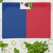 Haitiaanse vlag theedoek (Gevouwen)
