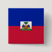 Haïtiaanse vlag vierkante button 5,1 cm (Voorkant)