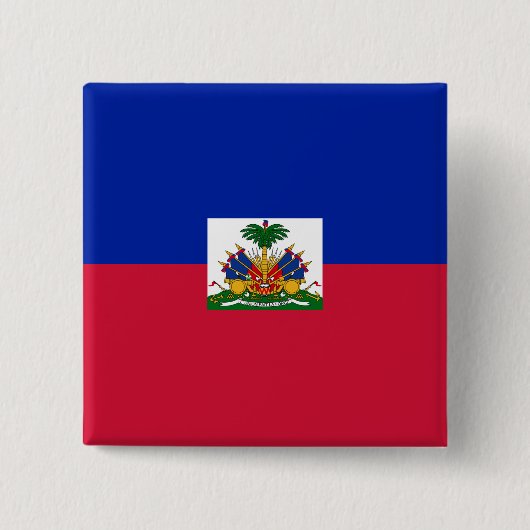 Haïtiaanse vlag vierkante button 5,1 cm (Voorkant)