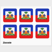 Haïtiaanse vlag vierkante sticker (Vel)