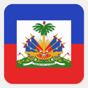 Haïtiaanse vlag vierkante sticker
