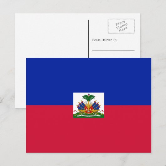 Haïtiaanse vlag, vlag van Haïti Briefkaart (Voorkant / Achterkant)