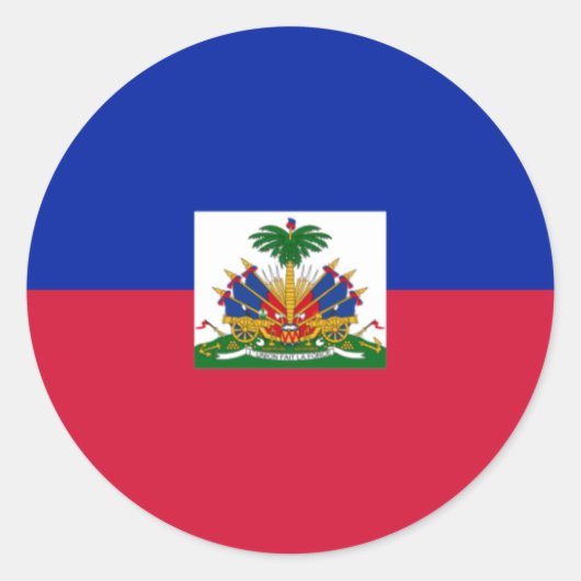 Haïtiaanse vlag, vlag van Haïti Ronde Sticker (Voorkant)