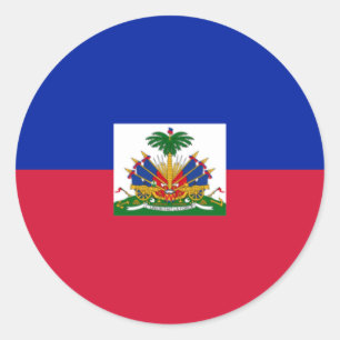 Haïtiaanse vlag, vlag van Haïti Ronde Sticker