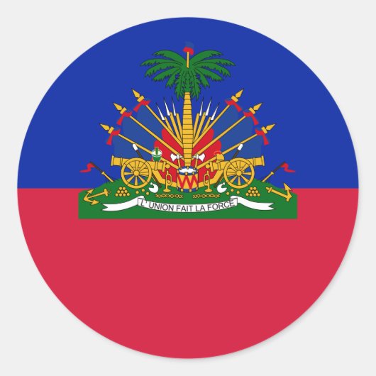 Haïtiaanse vlag & wapen, Vlag van Haïti Ronde Sticker (Voorkant)