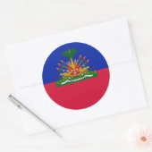 Haïtiaanse vlag & wapen, Vlag van Haïti Ronde Sticker (Envelop)