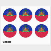 Haïtiaanse vlag & wapen, Vlag van Haïti Ronde Sticker (Vel)