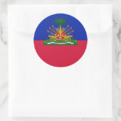 Haïtiaanse vlag & wapen, Vlag van Haïti Ronde Sticker (Tas)