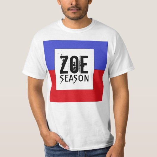 Haïtiaanse vlag Zoe Season T-Shirt (Voorkant)