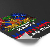 Haïtiaanse Vlagdag Trots – Ayiti Design Poster (Hoek)