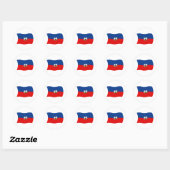 Haïtiaanse Vlagsticker Ronde Sticker (Vel)