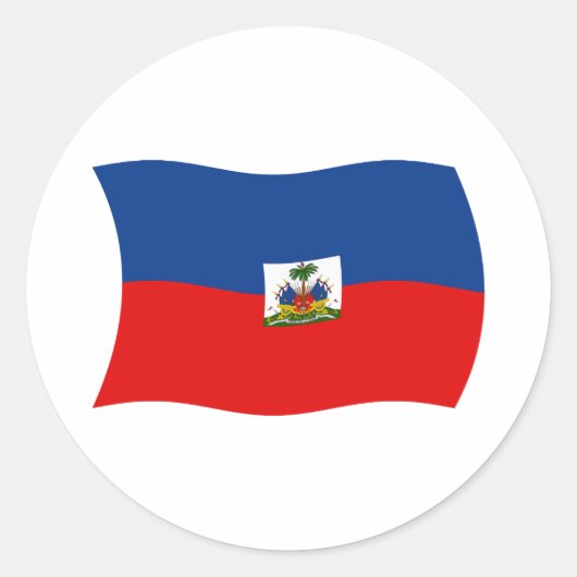 Haïtiaanse Vlagsticker Ronde Sticker (Voorkant)