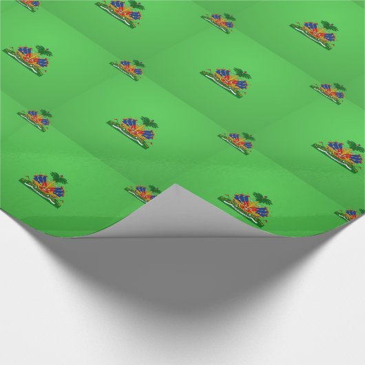 Haïtiaanse wapenschild cadeaupapier (Hoek)