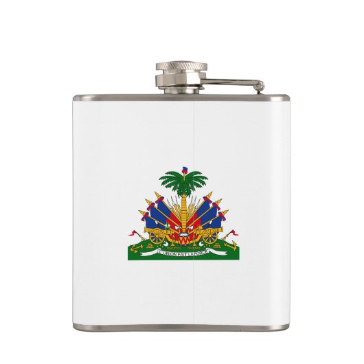Haïtiaanse wapenschild Flask Heupfles (Achterkant)