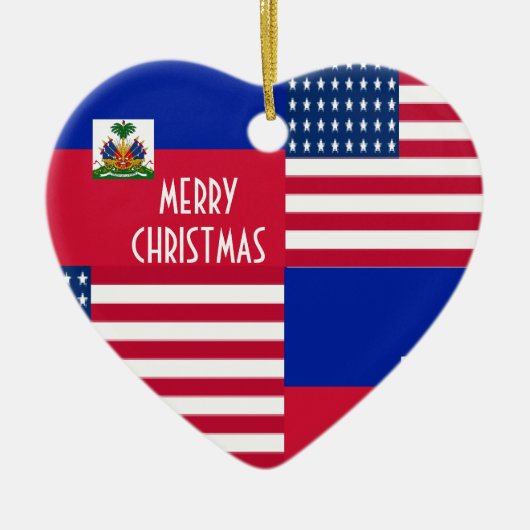 HAITIAN-AMERIKAANS KERAMISCH ORNAMENT (Voorkant)