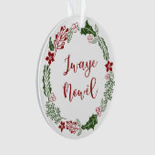 Haitian Creole Merry Kerstmis Wreath Jwaye Nowèl Ornament (voorkant)