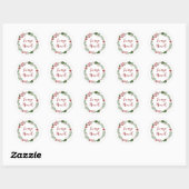 Haitian Creole Merry Kerstmis Wreath Jwaye Nowèl Ronde Sticker (Vel)