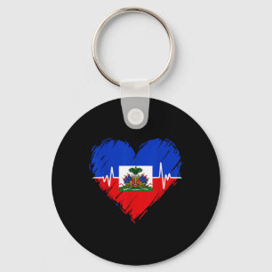 Haitian Flag Day Love Haiti Heart Haitian Roots Ha Sleutelhanger