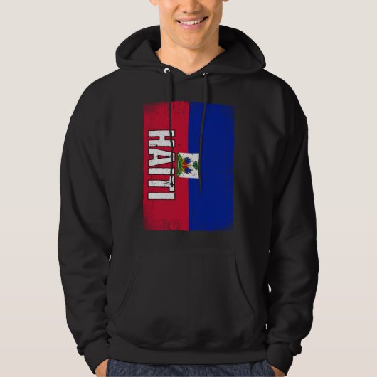Haitian Flag Haiti  2 Hoodie (Voorkant)