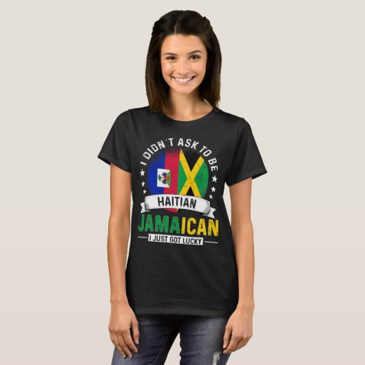 Haitian Jamaican Flags Pride Jamaica Flag T-shirt (Voorkant volledig)