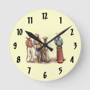 Haitian Street Musicians Clock Ronde Klok